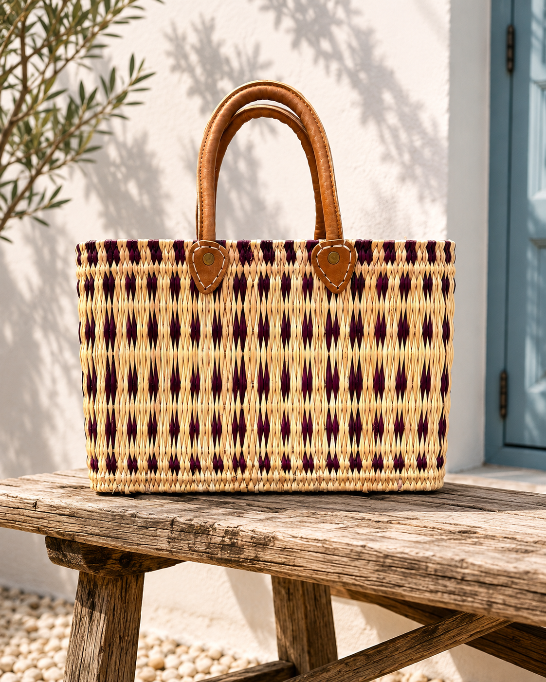 Square Shopper | Burgundy